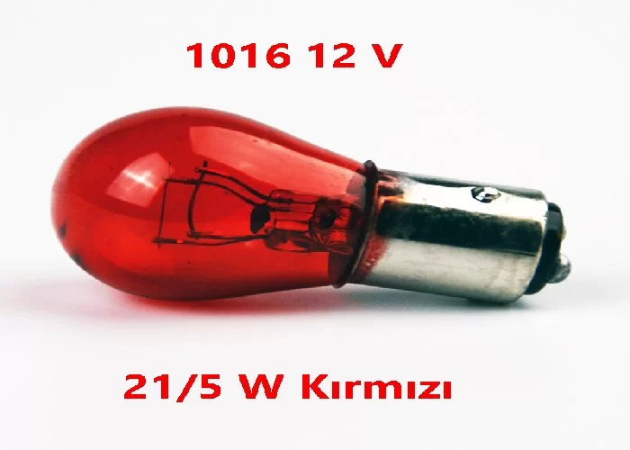 1016 21W 4W 12V Çift Duy Yakın Tırnak Ampül Kırmızı 1 Adet Kırmızı Sinyal Ampulu - 1016KIRMIZI1AD