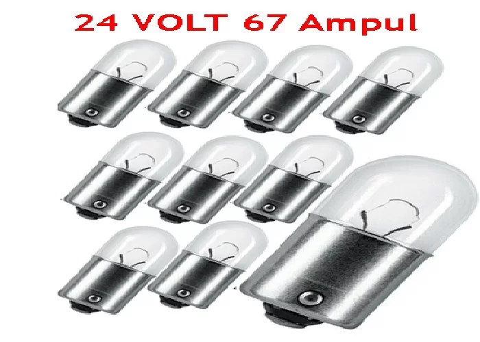24V R5W 67 Park Stop Sinyal Fren Ampul Adet 24 Volt 67 Ampul - 6724voltad