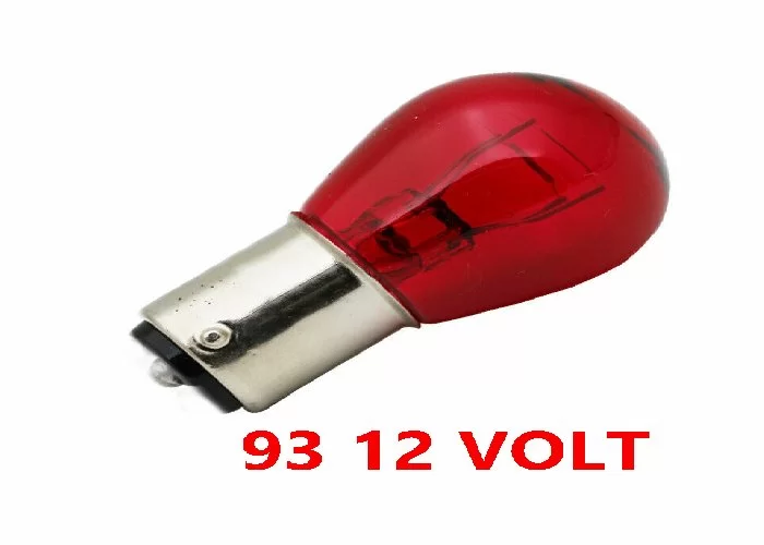 93 Kırmızı Ampul 12V Kırmızı Sinyal Ampulu Kırmızı 1 Adet Kırmızı 93 Sinyal Kirmizi - 93KIRMIZI