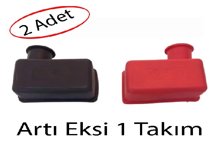 Akü Kutup Başı Muhafaza Lastiği Takımı Kırmızı  Siyah Artı Eksi Kutup Lastiği Takımı - kutuplastiğitakimi