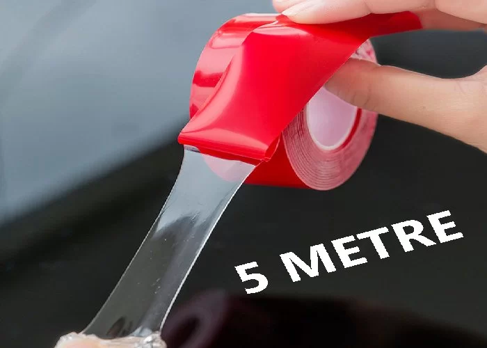 Çift Taraflı Bant Slikonlu 10 Mm X 5 Metre Süper Güçlü Toptan Bant - 10x5metreÇTB