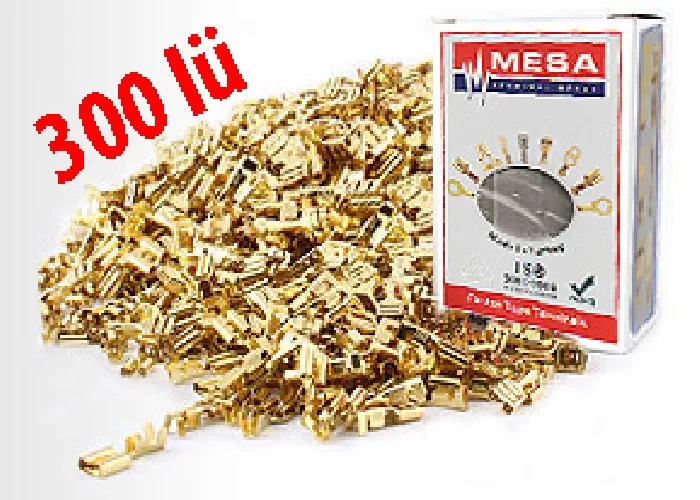 Dişi Fiş 300 Lü Mesa Sf-2D Sarı Tırnaklı Dişi Fiş 6.3Mm 1 Kutu - mesa2114