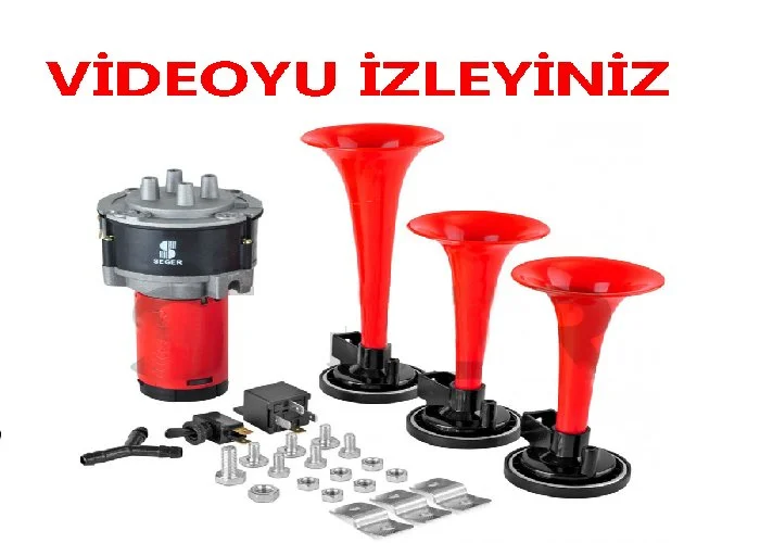 Havalı Dali Korna 3 Borulu Stabel Tip Kendinden Kompresörlü Havalı Korna Toptan - 3bboruhavalı