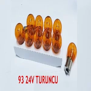 93 Ampul 24 Volt 21 Watt Sinyal Stop Ampulu Turuncu 93 21W Yakın Tırnak
