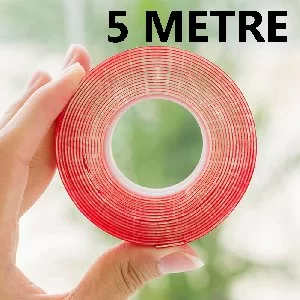 Çift Taraflı Bant Slikonlu 10 Mm X 5 Metre Süper Güçlü Toptan Bant