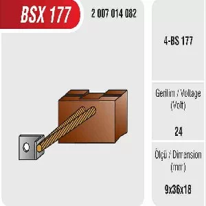 Marş Motoru Kömürü  24V (Bo 1771) (Mercedes Axor Actros-Scania-Daf) (9X36X18Mm)